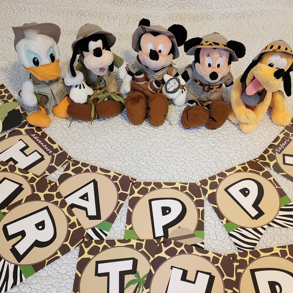 Mickey Safari and Friends Stuffed Animals